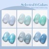 Born Pretty Jelly Blue Gel Nail Polish Set Sheer Transparent