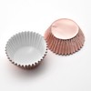 200 Pcs Rose Gold Foil Cupcake Liners Standard Baking Cups