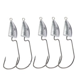 FOLANDO 5PCS jig Heads Hooks Sharp Jig Heads Hooks for Soft Lure for Bass Trout Fishing for Freshwater Saltwater 21g