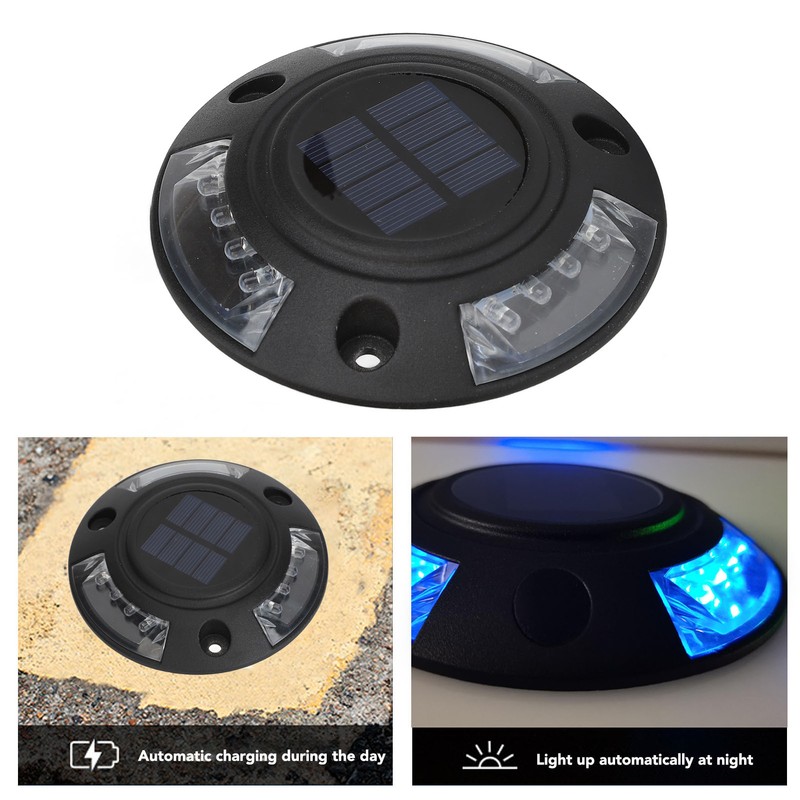 Solar Dock Light 12 LEDs Solar Driveway Light IP68 Waterproof