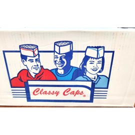 Classy Caps 100 WHITE RETRO PAPER SODA JERK HATS ICE CREAM PARLOR VINTAGE DINER KIDS CRAFT