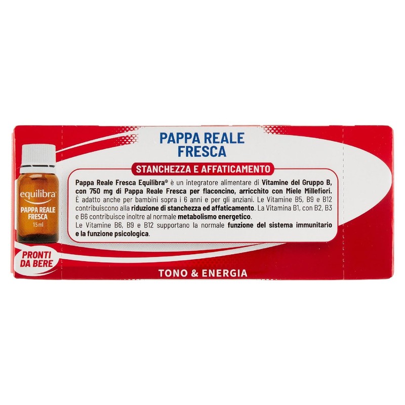 Equilibra Integratori Alimentari, Pappa Reale Fresca, Integratore con Vitamine del
