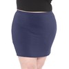 Minifalda básica de algodón suave y elástica para mujer, talla