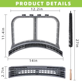 Upgraded 5304513574 Dryer Lint Trap - Compatible With Electrolux/Frigidaire,Dryer Ultra Durable Replacement Repair Parts,Include Clothes Dryer Lint Vent Trap Cleaner Brush