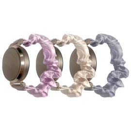 EANWireless Compatible for Garmin Lily 2 Watch Band,14mm Soft Cloth Elastic Scrunchie Watch Band With Rose Gold Quick Release Ear Women Replacement Accessory Compatible for Garmin Lily2 Bands