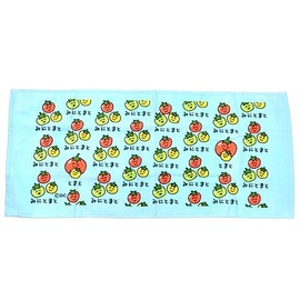 Minitomato-san Face Towel, Printed Long Towel, Drawing Series