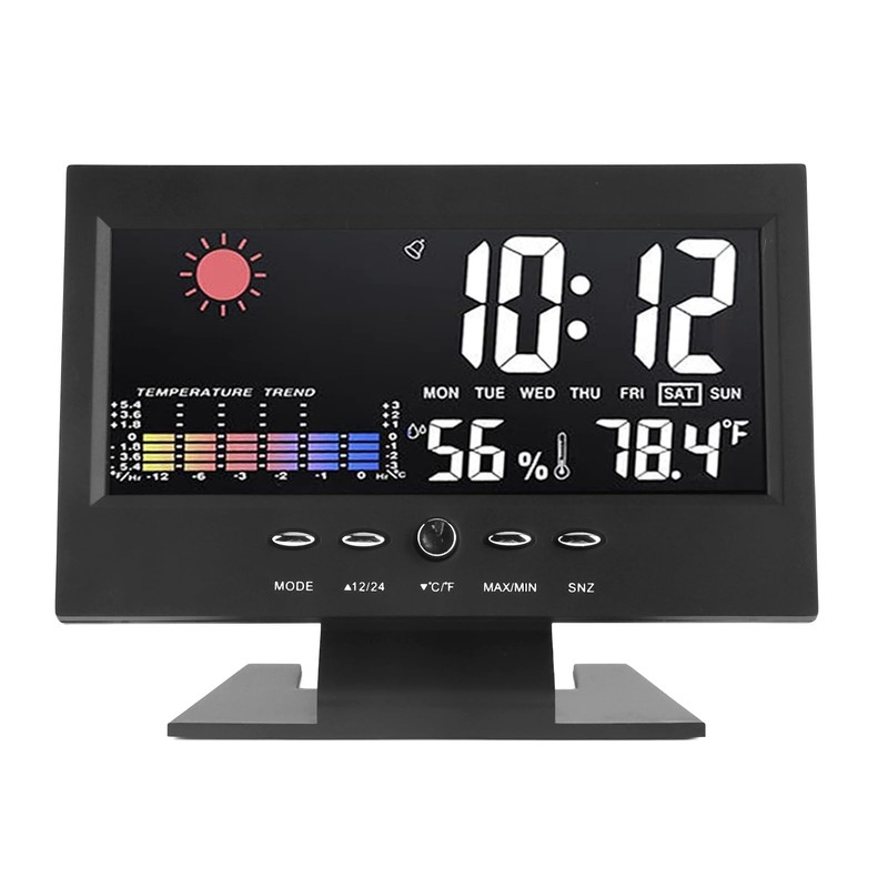 Alarm Clock Weather Electronic Alarm Clock Display Creative LED Color