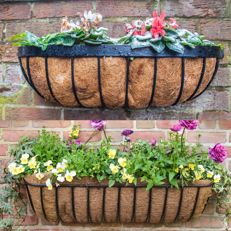 2PCS Trough Coco Replacement Liners,24/30/36/48 Inch Wall-mounted Coco Liner Trough,Coco