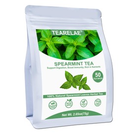 TEARELAE - Spearmint Tea - 1.5g x 50 Count - 100% Pure Spearmint Leaves Tea Bag - Non-GMO - Naturally Caffeine-free Herbal Tea