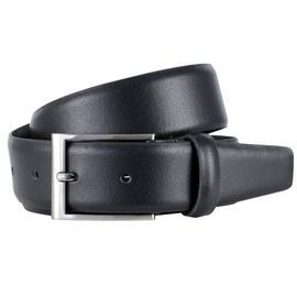 LINDENMANN Men's Leather Belt 35 mm Cowhide Black, black