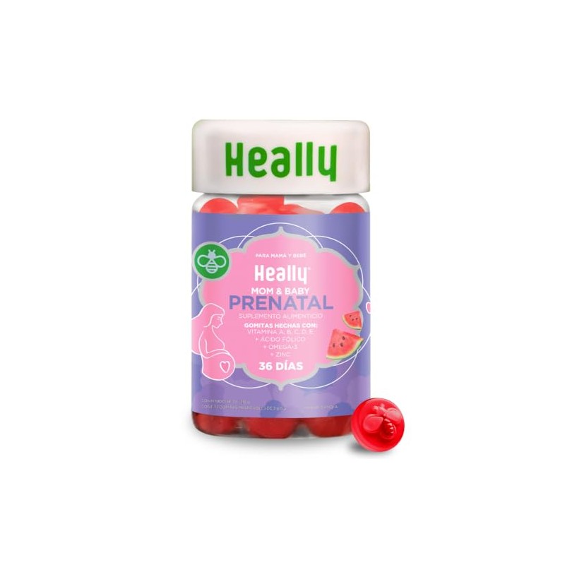 Heally Gomitas Prenatales Ácido Fólico Mujer Omega Zinc Vitaminas Multivitaminico