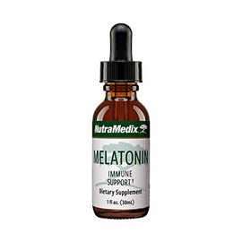 NutraMedix Gotas de apoyo nocturno de melatonina para el insomnio ocasional, melatonina líquida para un descanso óptimo, sistema inmunológico y apoyo 