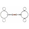 Shires Equestrian Two Ring Copper Lozenge Gag Bit 6" Steel