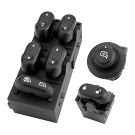 Master Power Window Switch, control de bloqueo de puerta del espejo lateral del conductor, compatible con Ford F-150 2004-2008, Lincoln Mark LT, reemplaza # 901-339 901-324 901-164 901-331