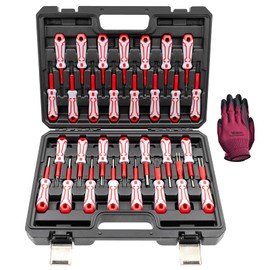 Yuesstloo 30 Pcs Universal Terminal Removal Tool Kit, for Replaces The Universal Vehicle Wire Harness Pin Connector Release Tool Set, with Stainless Steel Connectors and Non-Slip Handles