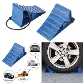 2 Pcs Tire Stopper, Portable Rubber Wheel Chock Anti-Skid Tire Stop Block Parking Accessories for Car Trailers Caravans Motorcycle Trucks