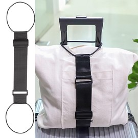 BSITSSS 2 Pcs Elastic Fastening Belt for Luggage, Adjustable Luggage Straps for Suitcases Attach Bags, Portable Travel Suitcase Accessory, Flexible Bag Fastening Rope, Luggage Binding Strap (Black)