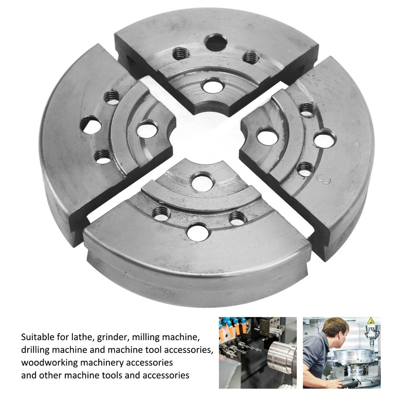 Wood Lathe Chuck Strong Wear Resistant Compact Stable Performance Woodworking
