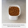 Yamazaki Home Tower Elevated Ceramic Pet Food Bowl - Angled,