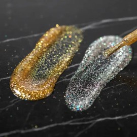 2 Pzas Esmalte Delineador Para Uñas Acrílicas Gel Glitter