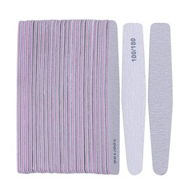 Nail Files for Gel Nails, Pack of 25 Files for Gel Nails, 100/180 Grit for Home and Salon Use