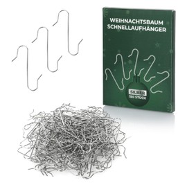 Nordstern Christmas Tree Decorations Quick Hangers Pack of 150 - Practical Double Hooks for Tree Decorations and Christmas Tree Baubles for Easy Hanging - 3.3 cm