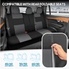BDK PolyPro Seat Covers Full Set in Gray on Black