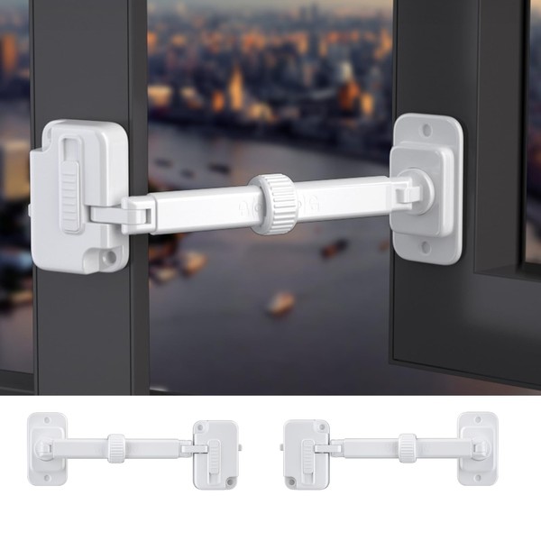 CMINGJ（2 Pack） Child Proof Window Restrictor, Adjustable Baby Safety Window