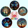 SCGEHA Stained Glass Suncatcher, Calling Happiness, Good Luck Item (Sea
