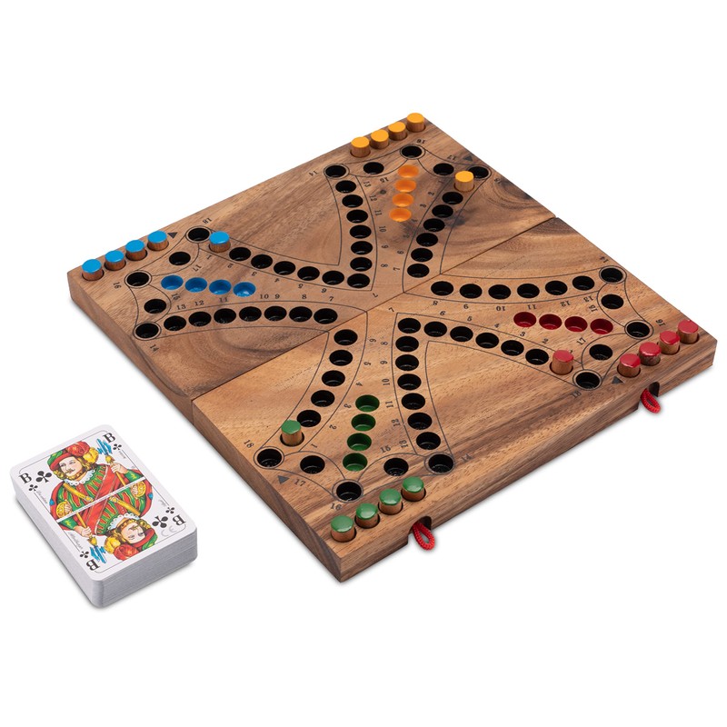 LOGOPLAY Tock for 4 Players - Board Game with Playing