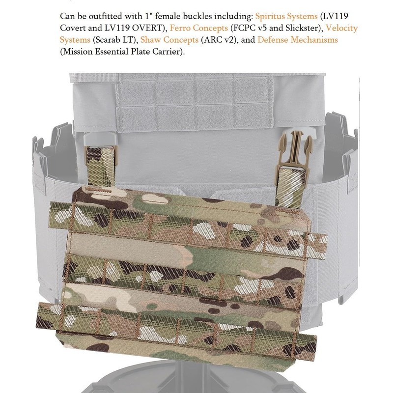GYDEHUTJ Molle Placard Hoop and Loop Front Flap Hanging Panel
