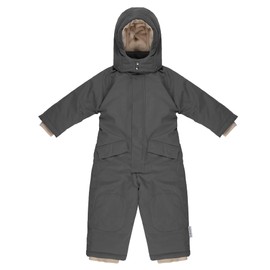7AM Winter Jumpsuit with Gloves - Zipper Down Hooded Baby Jumpsuit, Unisex Cotton Lined Infant Snowsuit, Water Repellent Winter Baby Fleece Jumpsuit with Gloves, Baby Hooded Winter Romper | (2-3T)