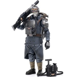 JOYTOY Warhammer 40k Astra Militarum, Astra Militarum Death Corps of War Veteran Squad Guardsman Demolitions Specialist 1/18 Action Figure