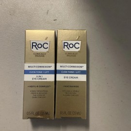 RoC Multi Correxion Even Tone + Lift Eye Cream Reduce Dark Circles LOT OF 2