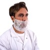 100 White Non-Woven Disposable Hygiene Beard Snood Covers for Catering/Restaurants/Kitchen/Food Processing/Food Hauling by Pasha81