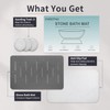 31.5"x19.7" Stone Bath Mat for Bathroom, Large Diatomite Bathmat