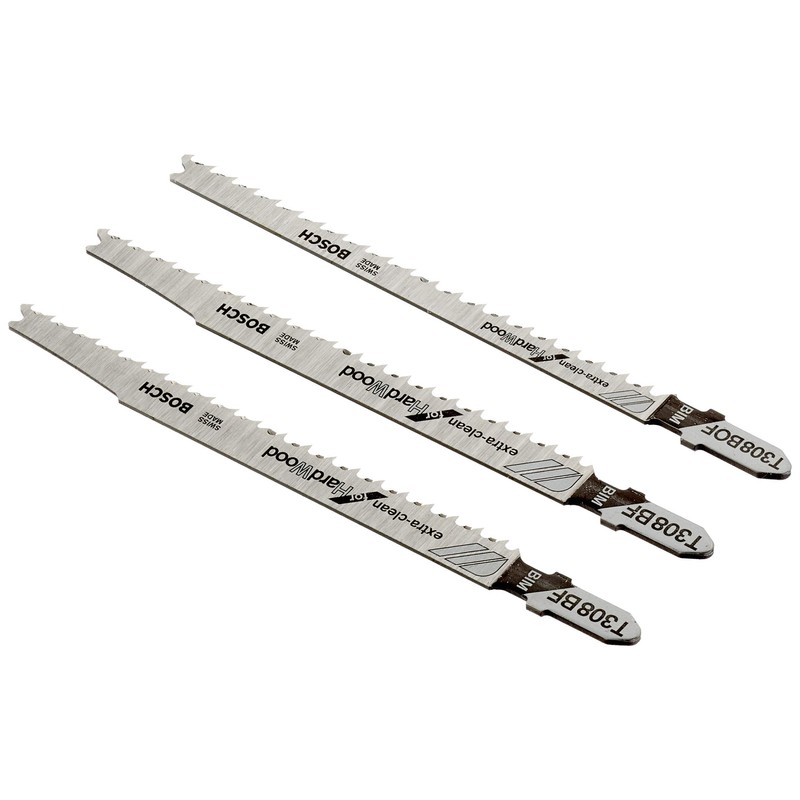 Bosch DIY 3tlg. Stichsägeblatt-Set Extra Clean for Hard Wood zum