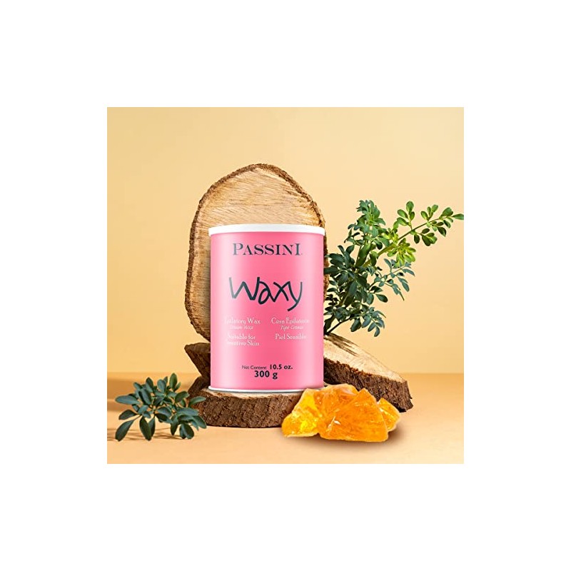 PASSINI Cera para depilar 300g PIEL SENSIBLE. Incluye aplicadores, inlcuye