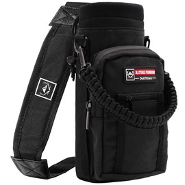 NATURE PIONEOR Insulated Water Bottle Holder with Shoulder Strap for 25 32 40 OZ Sports Water Jugs Bottles, Carrier/Pouch Sleeve for Outdoor Camping, Hiking,Gym…