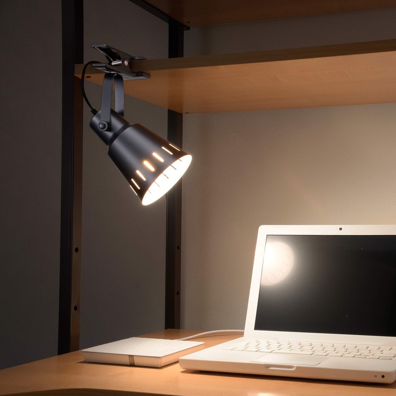 Ohm Electric LTC-N126AW-K 06-0834 OHM Clip Light E26 Black