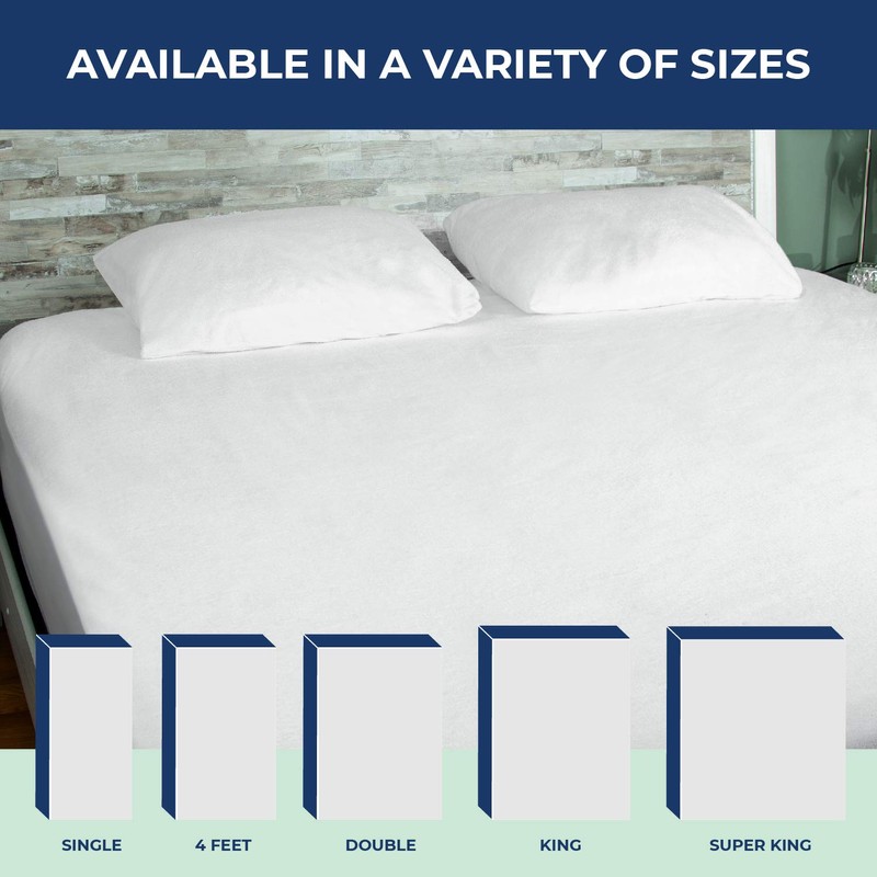 Bed'Ore 100% Waterproof Mattress Protector Cotton Terry Top - Extra
