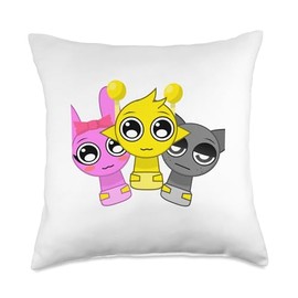Baby Pinki Simon Gray from Sprunky! | Jevin Funbot Throw Pillow