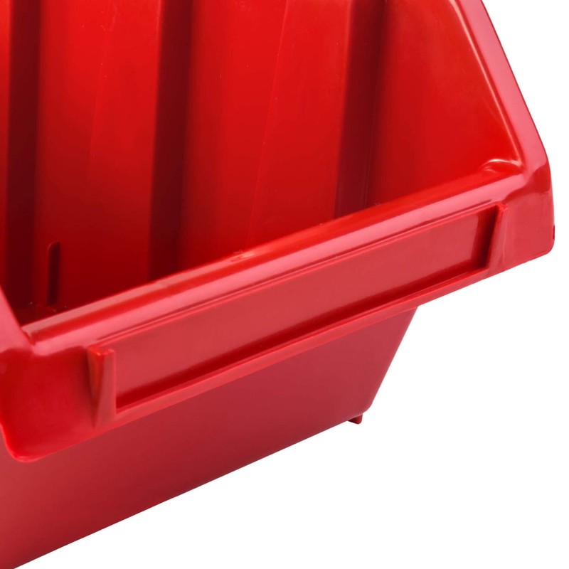 PAFEN Set of 10 x Stacking Boxes NP4 Red Storage
