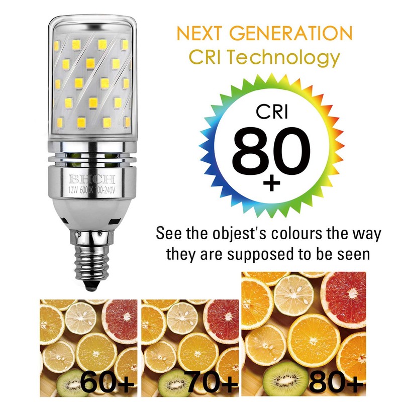 BHCH LED Corn Bulbs, E26 Edison Screw Bulbs, 12W, 100W