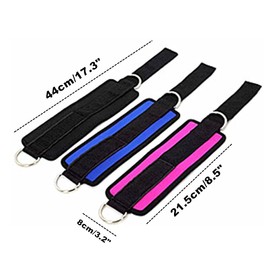 Aacehlh Ankle Strap for Cable Machine,1 Pair Adjustable Neoprene Padded Ankle Cuff for Leg Extensions,Glute Workouts,Gym for Women and Men (Black)