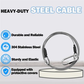 NAZOU Trailer Lift Assist Lift Cables Kit 2Pcs for Trailer Tailgate