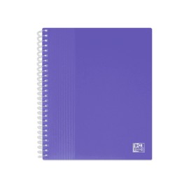 OXFORD Purple A5 Spiral Bound Student Folder 80 Views 40 Pockets Polypropylene Cover