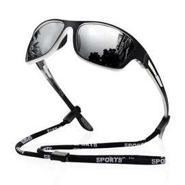 suoso Polarized Sports Sunglasses for Men: UV400 Protection Glasses Womens Wrap Around Goggles for Driving Fishing