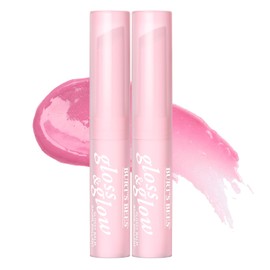 Burts Bees - Bálsamo brillante brillante y brillante, 100% de origen natural, ganador en rosa, 1 tubo, paquete de 2