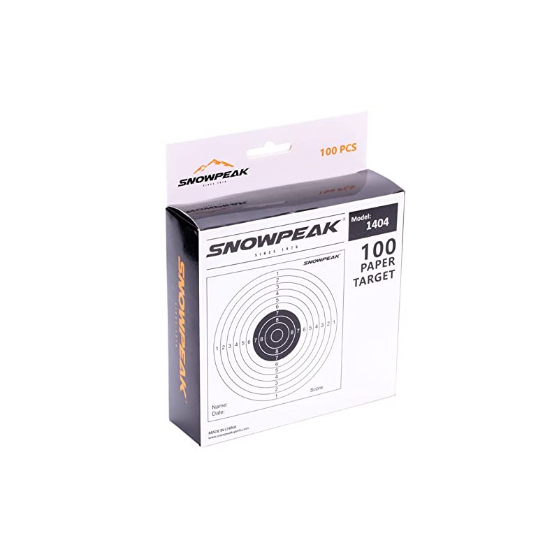 SnowPeak 14cm Card Airgun Single Bull Match Targets 100 Pack